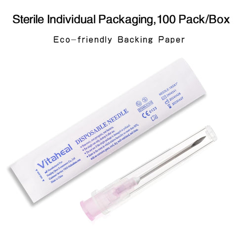 100 Pack 18 Gauge 1 inch Lab Tools Accessories for Scientific, Measuring and Refilling, Industrial and Plant, Individually Packaged...
