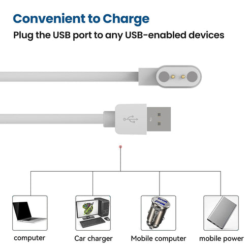 RuenTech Compatible with Haulvean G39 Smart Watch Charger, Magnetic USB Charger Replacement Charging Cable for Haulvean G39 Smart Watch (One Fit)...
