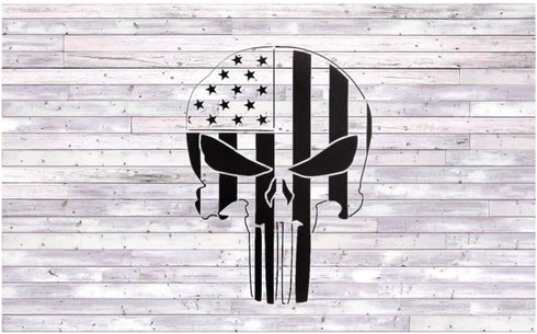 OBUY Punisher Skull Stencil for Painting on Wood, Walls, Fabric, Airbrush, More | Reusable 12 x 14 inch Mylar Template...