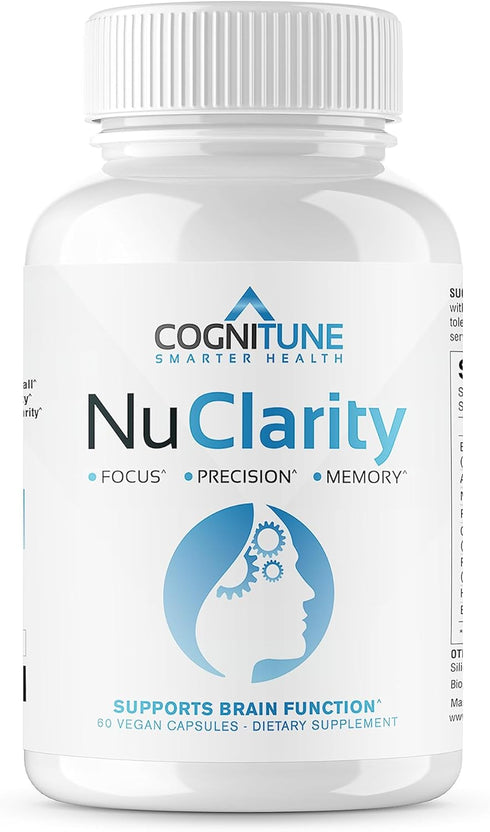 NuClarity - Premium Nootropic Brain Supplement - Focus, Energy, Memory Booster - Mental Clarity & Cognitive Support - Ginkgo Biloba, Bacopa Monnie...