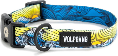 Wolfgang Premium Adjustable Dog Training Collar for Small Medium Large Dogs, Made in USA, DawnPatrol Print, Medium (1 Inch x 12-18 Inch)...