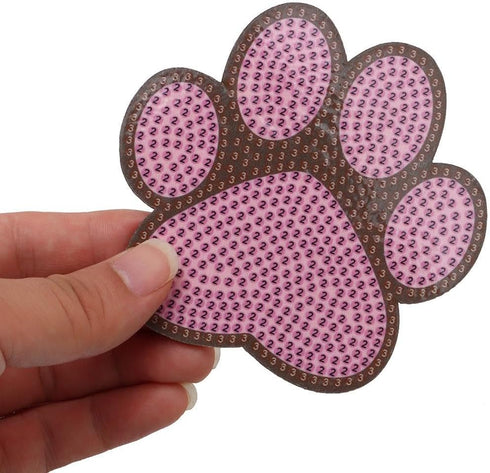 Uniquer 10 Pcs Dog Paw Shaped Diamond Art Painting Coasters Kits with Holder, DIY Paw Coasters Diamond Art Non-Slip Coaster for Beginners Adults C...