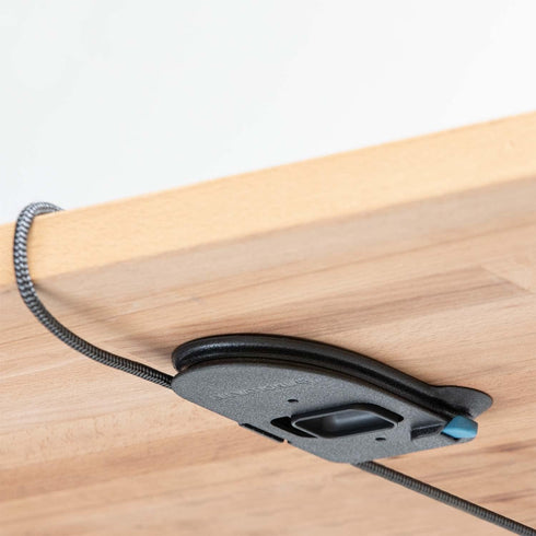 The Quickdraw - Under Desk Cord Management Mount, Hidden and Adjustable, Cable Organizer, 2 Cord Clips Included | Elevation Lab...
