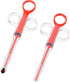 2 Pieces Pet Pill Plunger Popper for Small Cats Dogs Pill Gun Dispenser Shooter Pet Piller Soft Tip Tablet Syringe Pusher Animal Medicine Feeder f...