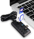 USB Hub 3.0 Network Hubs 7-Port USB 3.0 Hub with Smart Charging Port and Individual On/Off Power Switches for Windows 10/8 / Vista/XP and Mac OS X...