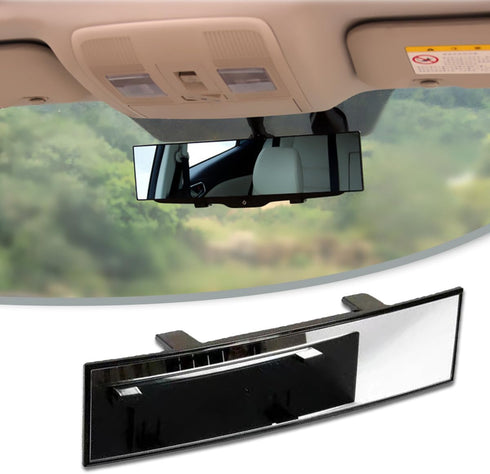 Rear View Mirror for Car, Mirrors Universal 12 Inch Interior Clip On Panoramic Rearview Mirror,HD Anti Glare Wide Angle and Reduce Blind Spot,Univ...