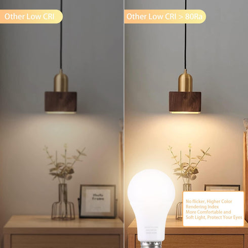 A19 LED Light Bulbs with Remote Control 1100LM 12W (80W Equivalent) LED Bulbs,Stepless Dimmable 3000K-6000K,E26 Base,CRI 80+,2.4GHz,Light Bulb for...