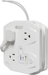 20W Travel Power Strip SUPERDANNY 3-Foot Wrap Up Extension Cord with 3 Outlets and 3 Fast Charging USBs, No Surge Protector Cruise Approved Portab...