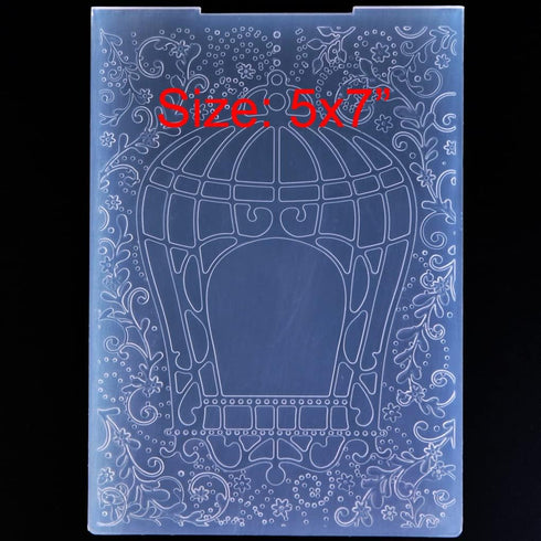 Kwan Crafts 3D Birdcage Flowers Background Plastic Embossing Folders for Card Making Scrapbooking and Other Paper Crafts 3050919...