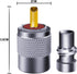 PL259 Coaxial Connectors 6 Pcs PL-259 UHF Male Solder Connector Plug with Reducer, Teflon Material 50ohm for RG59 RG8 RG8x LMR400 RG213 Coaxial Ca...