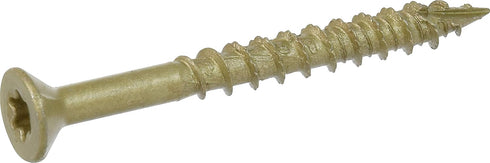 Power Pro Premium One Multi-Material Flat Head Screws, Epoxy Coated Steel, Fasten in Wood, Metal, Concrete, Drywall and Plastic, Bronze, #10 x 2 i...
