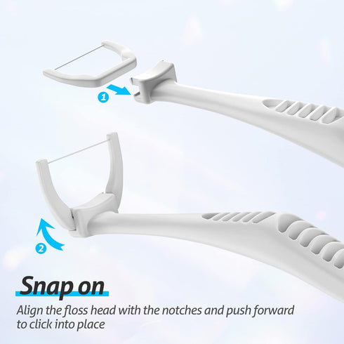 Dental Floss Picks, Clean Dental Flossers Kit with 3 Handles and 360 Extra Strength Refills...