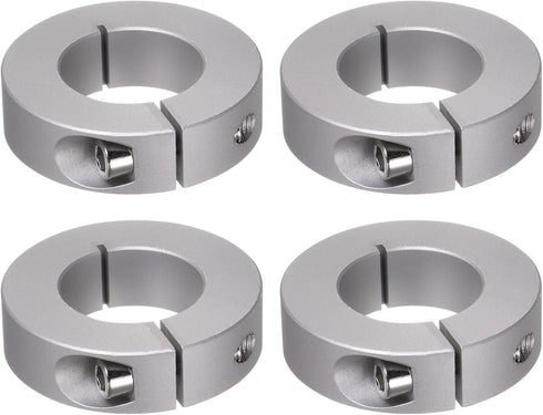 4pcs Shaft Collar 30mm Bore Aluminum Alloy Set Screw Split Clamp-On Collars, 55mm OD, 15mm Width, for Wheel Barrow Axle, Gearbox Assemblies, Machi...