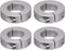4pcs Shaft Collar 30mm Bore Aluminum Alloy Set Screw Split Clamp-On Collars, 55mm OD, 15mm Width, for Wheel Barrow Axle, Gearbox Assemblies, Machi...
