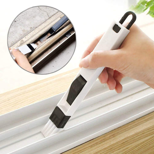 Window Groove Cleaning Brush Set Magic Window Track Cleaning Tools, Tile Lines Brush, Window Blind Duster...