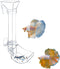 Aquarium Fish Shrimp Feeding Dish Set Clear Fish Feeder Tube and Dish with Cleaning Brush and Measuring Spoon for Feeding Shrimp and Preventing Fo...