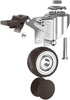 GBL 1" inch Small Caster Wheels with 2 Brakes + Screws M6x15mm - 90Lbs - Low Profile Castor Wheels with Brakes - Set of 4 No Floor Marks Silent Ca...