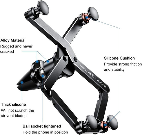 OATSBASF Car Phone Holder Mount 2023 Upgrade Gravity Car Phone Mount, Hands Free Phone Holder, Gravity Air Vent Car Mount, Suitable for Mobile Pho...