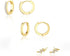 Foxgirl Small Gold Stud Hoop Earrings for Women, Dainty 14K Gold Silver Plated Hypoallergenic Cz Flower Ear Cuff Earrings Set Cartilage Minimalist...