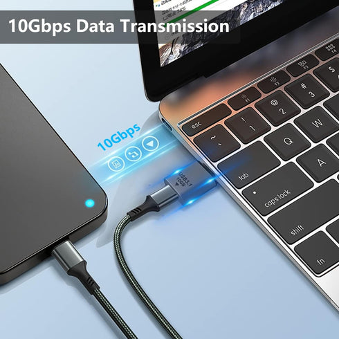 Poyiccot USB 3.1 to USB C Adapter 10Gbps, USB C to USB Adapter 3.1 Gen 2, (1PACK) USB C Female to USB Male Adapter Double-Sided SuperSpeed Data Sy...