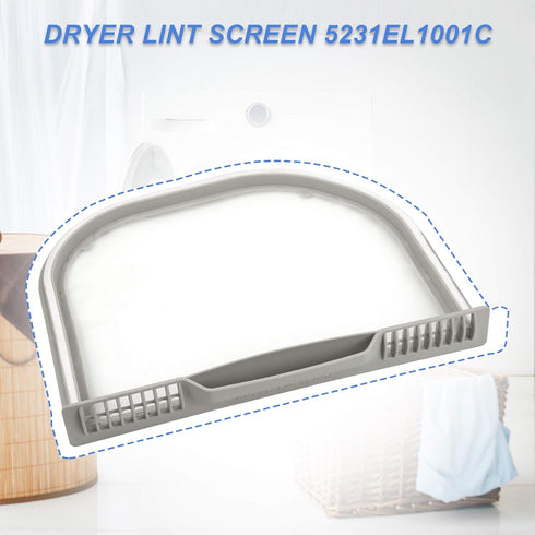 5231EL1001C Dryer Lint Filter Replacement for LG & Kenmore Dryer Parts dle4870w, dlex5170w, dle1101w, dlex7800we, dlex5101w, Replaces 1668214, ps3527575, ap5248138