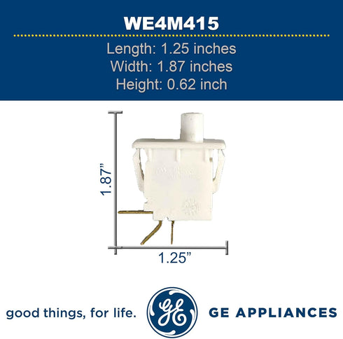 GE WE4M415 Genuine OEM Door Switch for GE Dryer, White
