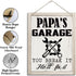 Papa Gifts, Papa Sign, Rustic Hanging Wood Plaque Sign, Decorative Wood Wall Sign, Papa Garage Hanging Decor, Farmhouse Tool Room Decor, Father's ...