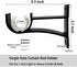 Gudui Curtain Rod Bracket 3 Pack, Heavy Duty Curtain Rod Holders Hooks for Wall Curtain Rod Hangers Supports for 1 inch Drapery Rod, Black...