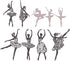 9 Pieces BALLET DANCER Cutting Dies, Dance Metal Stencil for Cards Making,DIY Scrapbook,Handmade Invitation Card Postcard,Release Stress,Embossing...