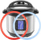 Silicone Sealing Ring for Instant Pot 8Qt, Fits Instant Pot 8 Quart Duo, Lux 8 Quart, Duo Plus, Ultra,Viva, RIO, Pro, Savory Sky Blue & Sweet Cher...