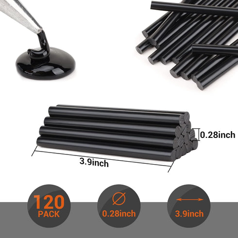 Gartful 120pcs Hot Glue Gun Wax Sticks, Hot Glue Mini Sticks 0.28" x 3.9", Hot Melt Glue Sticks for Art Craft Project, Home, Office, General Repai...