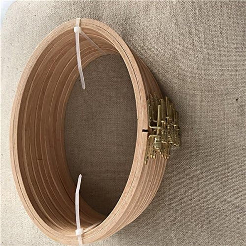 WRMHOM 8.5 X 5.2 Inch Wooden Oval Embroidery Hoops Cross Stitchey Framing Hoop Hand Oval Hoops Needlework Sewing Art Tool Craft Supply (5)...