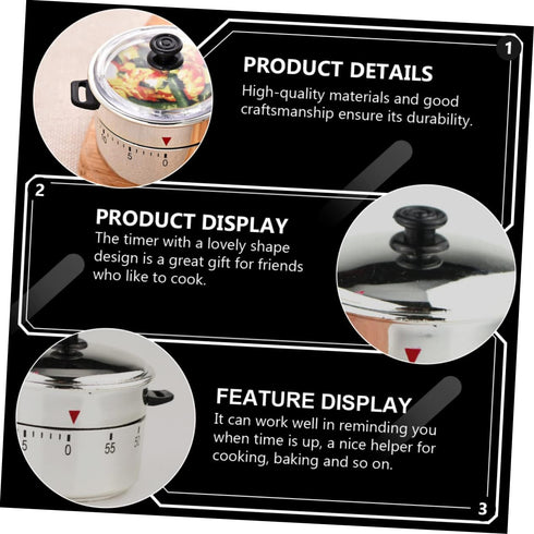 pressure cooker timer cooking pot loud bell novelty kitchen timer homework timer tea kettle shaped timer animal cooking timer sports timer clock p...
