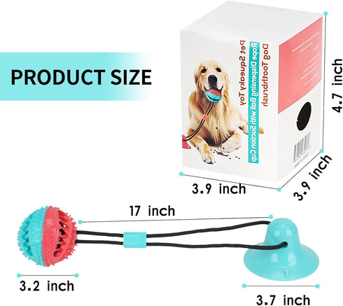 Interactive Dog Toys for Aggressive Chewers,Puppy Teething Toys for Boredom,Mentally Stimulating Tug of War Training Toy, Puzzle Treat Food Dispen...