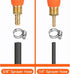 Sprayer Wand with 4 Different Types of Nozzles, Replacement Sprayer Wand with 1/4" & 3/8" Brass Barb for Most Sprayer Hoses, Built-in Stainless St...