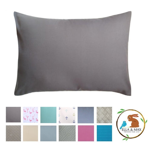 Ella & Max Toddler Pillowcase. Charcoal Gray Dark Grey Soft & Cuddly. Fits 13x18 & 14x19 Toddler Pillows. Easy to wash & no Ironing. Handmade in U...