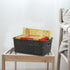 6-Pack 10.4-Inch x 7.6-Inch x 4.05-Inch Plastic Storage Basket, Woven Basket Bin...