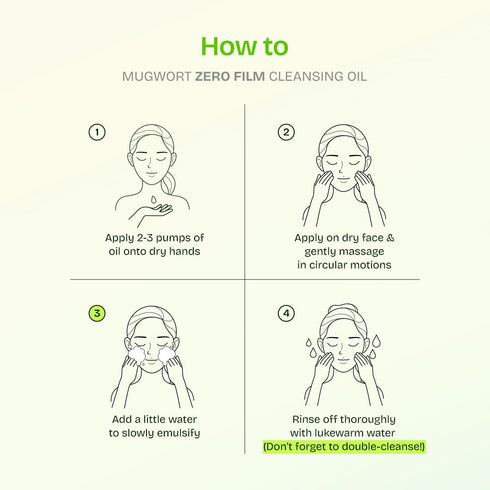 Orien Mugwort Zero Film Cleansing Oil 6.76 fl.oz. 200ml ?Daily Makeup Blackhead Removal No pore clogging Korean skincare double cleansing...