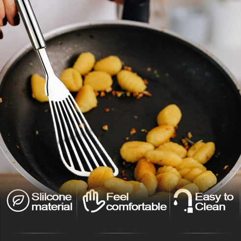 Tenta Kitchen Utensils & Gadget Tool Set Stainless Steel Metal Slotted Spatula,Nylon Fish Egg Spatulas Nonstick Turner, Wide Flate Slotted Spatula...