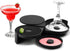 Greenco 3 Tier Bar Glass Rimmer Dish Set for Margarita Drink & Cocktail, Margarita Salt Rimmer, Black - Great For Cocktails Glasses - Bar Accessor...