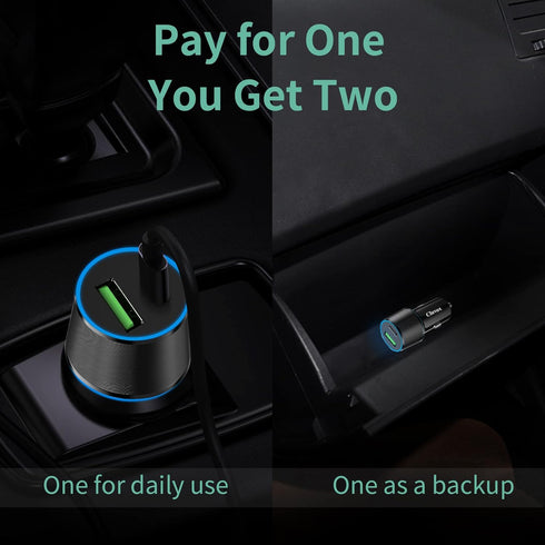 Cluvox 35W USB C Car Charger Adapter, Fast Charging Compatible for iPhone 15 Plus/Pro/Max/14/13/12/11/SE, Samsung Galaxy Phone Charger for Automob...