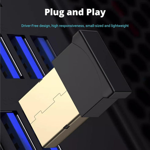 USB Bluetooth Adapter, Driver Long Range Bluetooth 5.1 Dongle Receiver for PC, Backward Compatible with Bluetooth 2.1/3.x/4.x?Plug and Play for Wi...