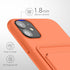 kwmobile Case Compatible with Apple iPhone 11 Case - TPU Phone Cover with Credit Card Holder - Orange...