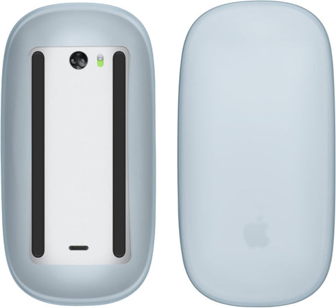 kwmobile Silicone Cover Compatible with Apple Magic Mouse 1/2 Cover - Soft Mouse Protector Grip - Light Blue...