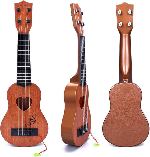 YEZI Kids Toy Classical Ukulele Guitar Musical Instrument, Brown...