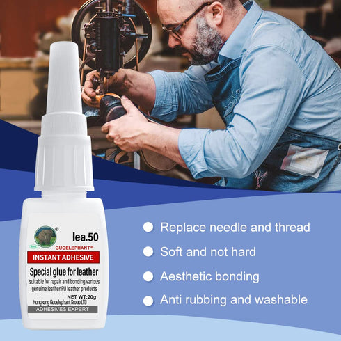 20g Leather Glue, Leather Adhesive,Instant Strong Glue for bonding leather, leather and fabrics and substrates of different materials, suitable fo...