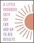 Posterizer 1 pcs-A Little Progress Each Day Can Add Up-Mental Health Poster-Motivational & Inspirational Art-Teachers & Classrooms-Decor for Home ...