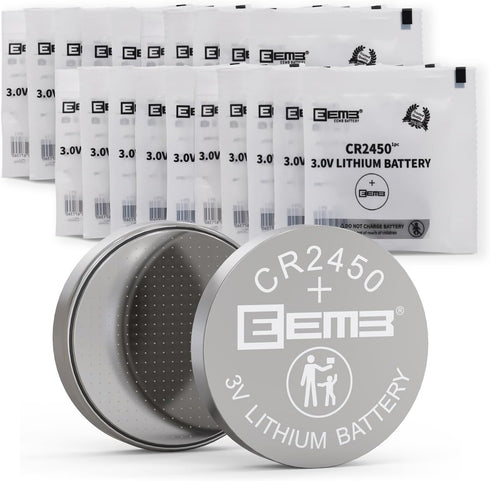 EEMB CR2450 Battery 20 PACK CR2450 3V Lithium Battery 2450 650mAh Button Coin Cell Batteries DL2450,ECR2450,BR2450 for Watch Tea Lights Alarm Syst...