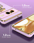 Silverback for Pixel 8 Case with Stand, Phone Case with Ring & Mirror Kickstand, Women Girls Bling Luxury Cover for Google Pixel 8, Purple...