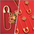 SEWACC 5pcs Heavy Duty Safety Pin Brooch Pin Brooches Metal Spring Lock Pin Fasteners Dresses Sewing Crafting Making for Clothes Hats Skirts Garme...